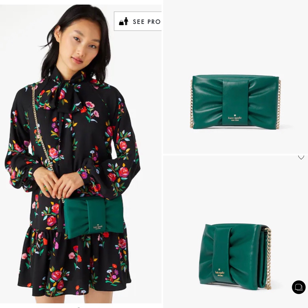 Kate Spade Millie Bow Flap Leather Crossbody
